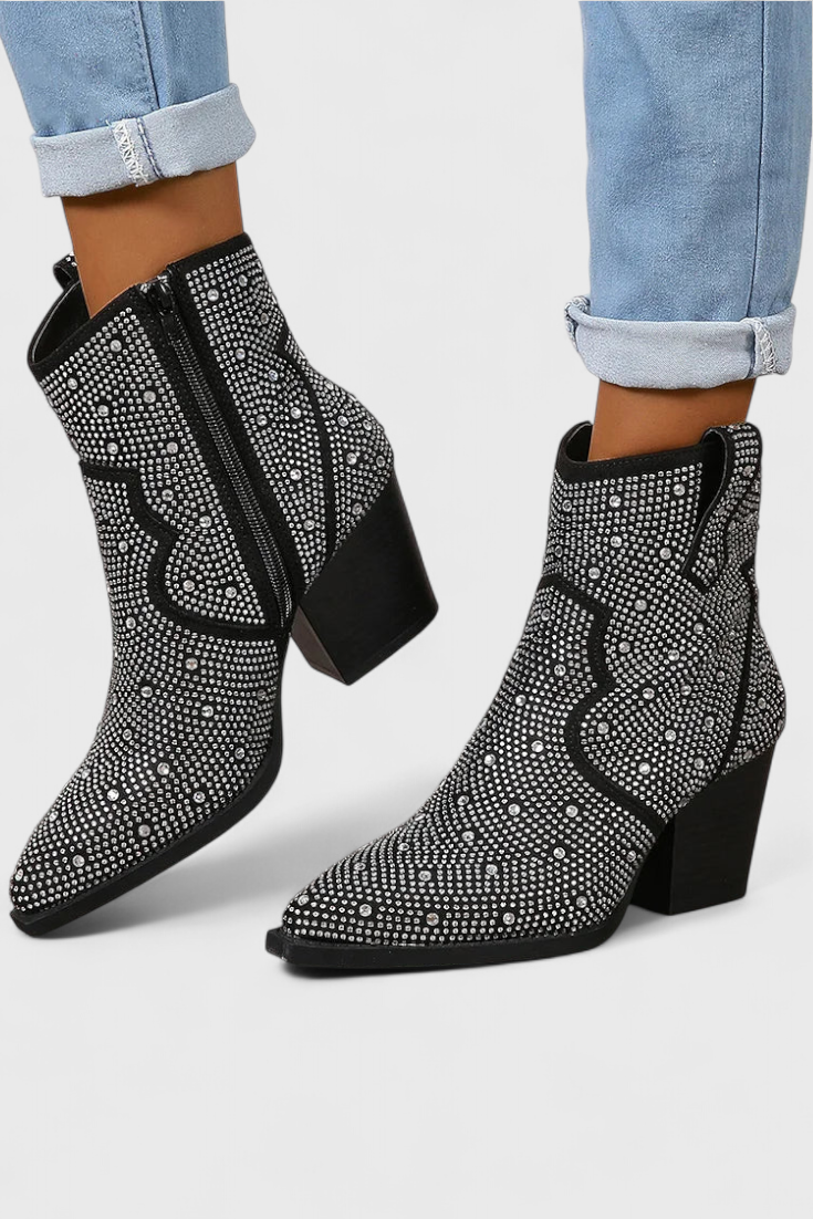Zippered Patchwork Boots with Durable Sole, photo 3