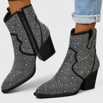 Zippered Patchwork Boots with Durable Sole, photo 3