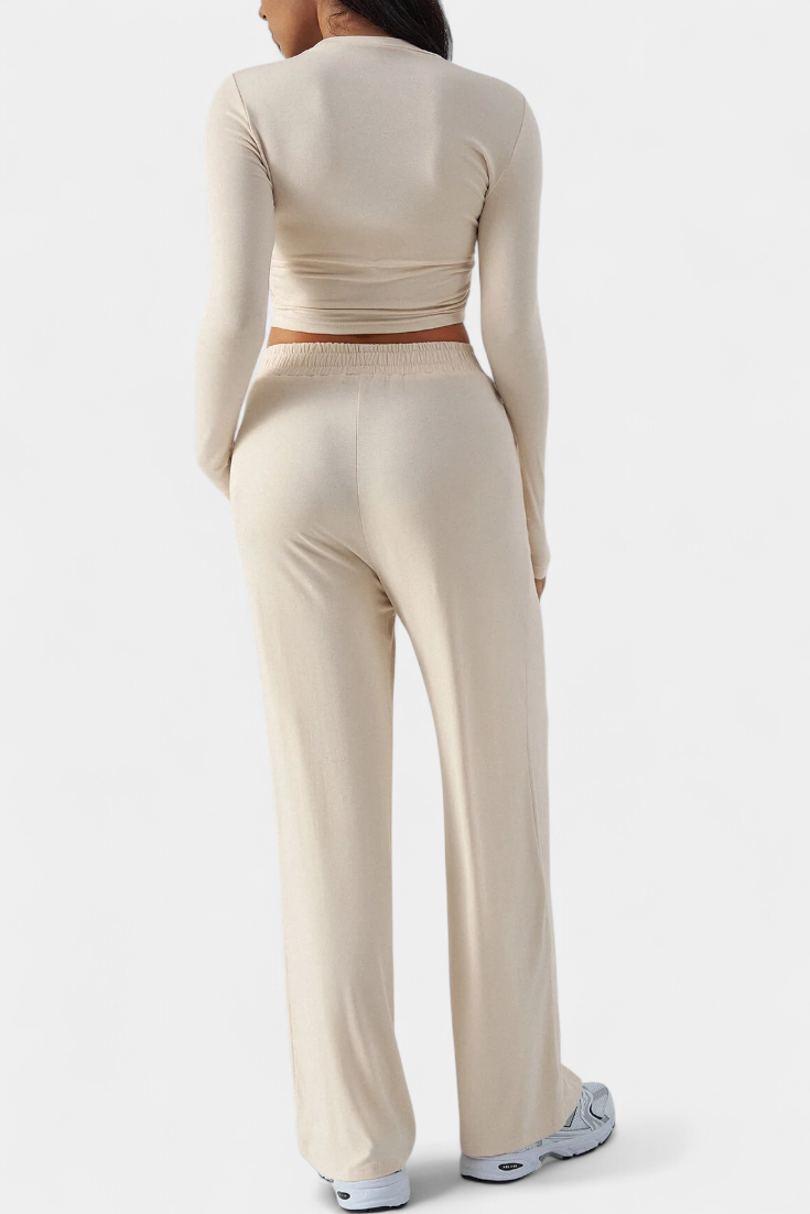Elastic-Fit Viscose Yoga Set with Round Neck, photo 3