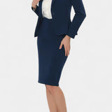 Chic Blazer and Pencil Skirt Ensemble with Notched Collar, photo 10