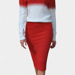 Two-Tone Long Sleeve Midi Knit Dress Ensemble, photo 12