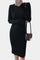 Modern Silhouette Two-Piece Knit Ensemble in Black