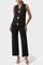Women's Knit Vest with Wide-Leg Pants in Black