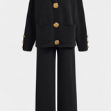 Classic Cardigan Set with Wide-Leg Pants, photo 6
