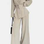 Women's V-Neck Blazer and Flared Pants Set, photo 17