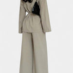 Women's V-Neck Blazer and Flared Pants Set, photo 18