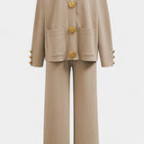 Classic Cardigan Set with Wide-Leg Pants, photo 4