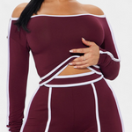 Off-Shoulder Set with Bold Striped Accents, photo 2