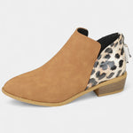 Women's Stylish Leopard Print Comfort Boots in Brown