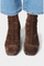 Contemporary Chunky Heel Boots in Brown