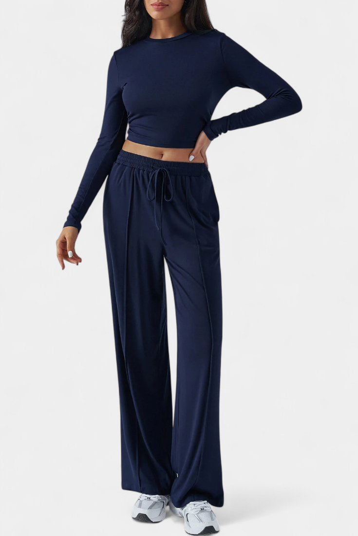 Elastic-Fit Viscose Yoga Set with Round Neck, photo 13