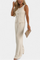 Sleeveless Set with Chic Flowing Pants in Apricot