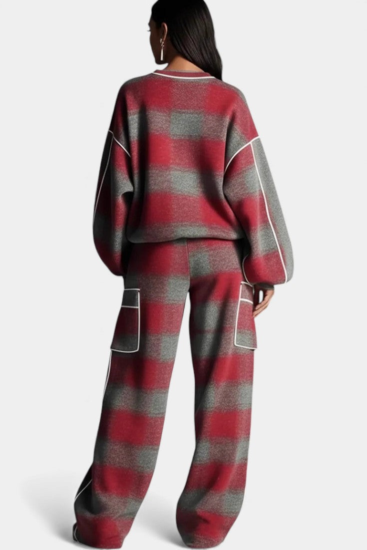 Women's Urban Checkered Color-Block Ensemble, photo 5