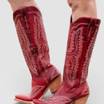 Retro Western Embroidered Pointed Toe Booties, photo 4