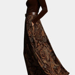 Vintage Stretch Velvet Ensemble with Paisley Maxi Skirt, photo 2