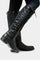 Cushioned-Sole High Boots in Black