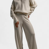 Women's Two-Piece Soft and Elegant Knit Set in White