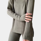 Stylish Casual Knit Set with Side Slit, photo 3