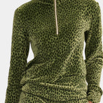 Women's Retro Leopard High Collar Ensemble, photo 3