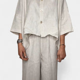 High-Neck Set with Asymmetric Pants, photo 2