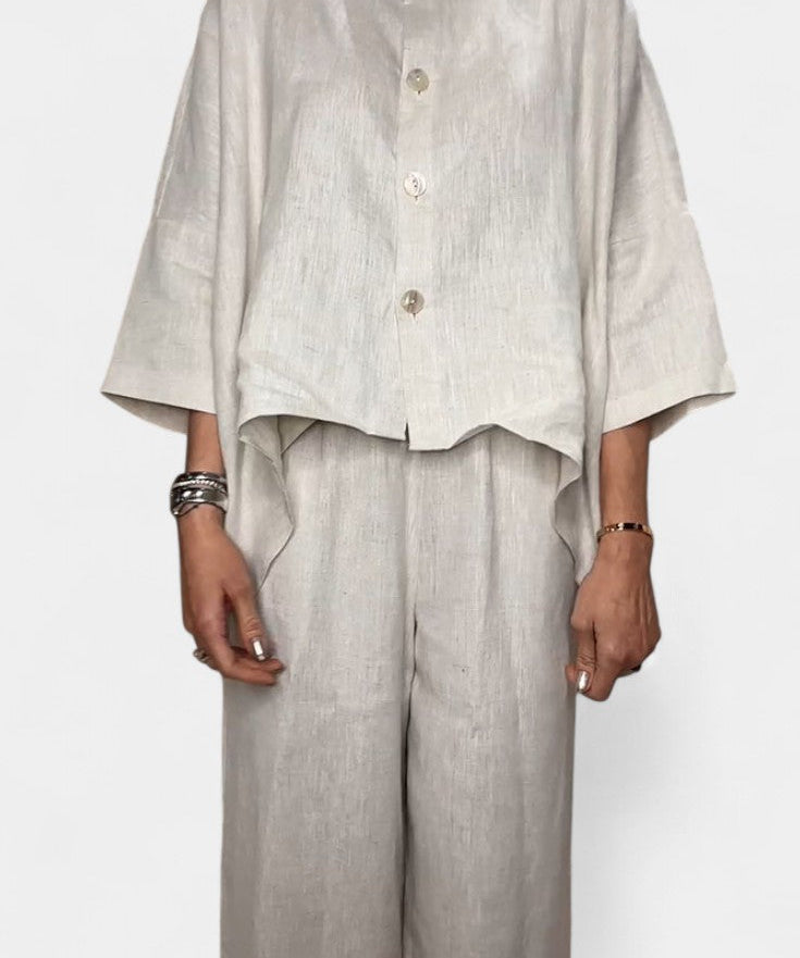 High-Neck Set with Asymmetric Pants, photo 2