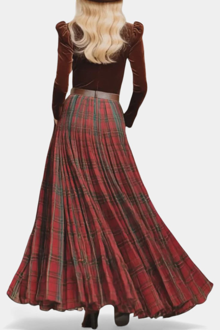 Lace Top & Red Checkered Skirt Set, photo 4