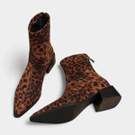 Women's Stylish and Cozy Heeled Boots in Leopard