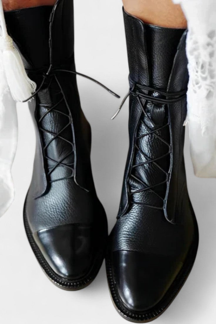 Stylish Heeled Boots with Comfort Support in Black