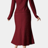 Round Neck Blouse with Midi Mermaid Skirt, photo 3