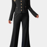 Minimalist Knit Top with Wide-Leg Pants Set, photo 2
