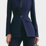 High-Collar Two-Piece Wide-Leg Set, photo 2