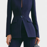 High-Collar Two-Piece Wide-Leg Set, photo 2