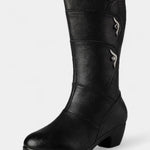 Ankle Boots Featuring Side Zipper and Cushioned Sole in Black
