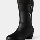 Ankle Boots Featuring Side Zipper and Cushioned Sole in Black