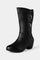 Ankle Boots Featuring Side Zipper and Cushioned Sole in Black