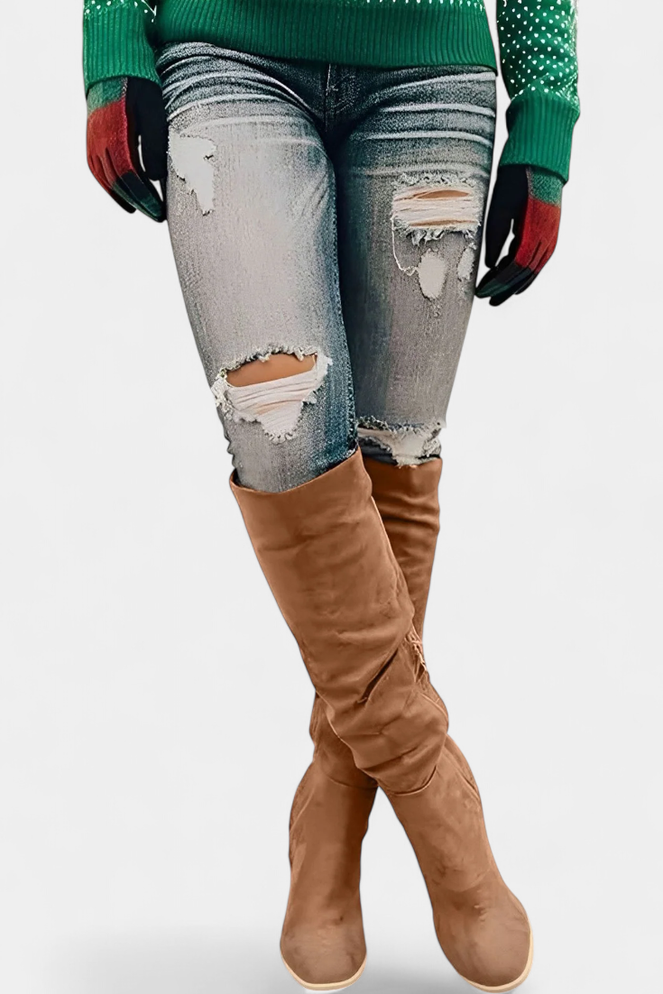 Women's Chunky Heeled Round Toe Boots, photo 3