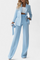 Women's Classic Monochrome Tailored Suit in Blue