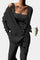 Women's Cozy Knit Three-Piece Ensemble in Black