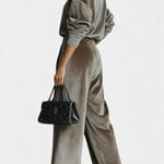 Women's Cozy Velvet Turtleneck Lounge Set, photo 3