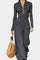 Dark Gray Set Featuring High Collar and Wide-Leg Pants