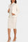 Chic Blazer and Pencil Skirt Ensemble with Notched Collar in White