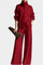 Women's Cardigan Set with Cozy Pants in Red