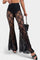 Belted Blazer & Lace Mermaid Pants Set in Pants
