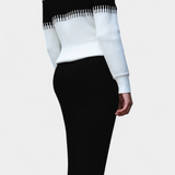 Two-Tone Long Sleeve Midi Knit Dress Ensemble, photo 2