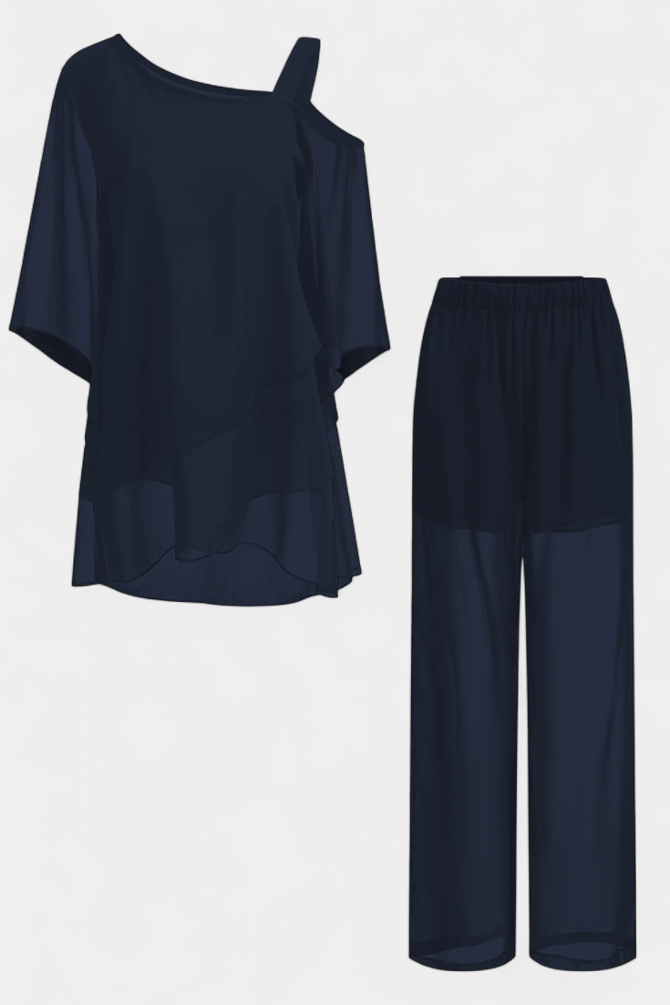 Flowy Off-Shoulder Two-Piece Kitty Set, photo 2