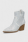 Zippered Patchwork Boots with Durable Sole in White