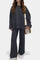 Relaxed Ensemble with Round Neckline and Flowing Pants in Dark Gray
