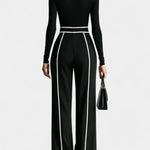 High-Collar Set with Flared Wide-Leg Pants, photo 4