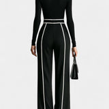 High-Collar Set with Flared Wide-Leg Pants, photo 4