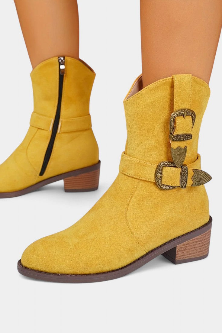 Western Suede Trail Boots with Buckles, photo 4